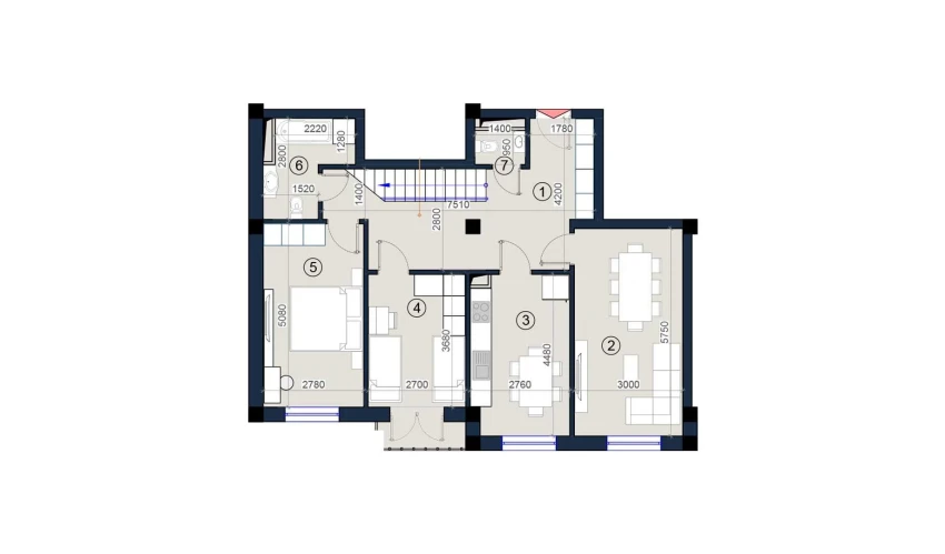 3-xonali xonadon 157 m²  9/9 qavat | KO'KSAROY Turar-joy majmuasi