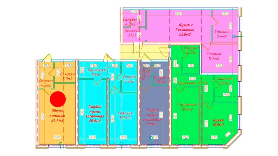 1-xonali xonadon 33.7 m² 1/16 qavat | DO'MBIROBOD RESIDENCE Turar-joy majmuasi 1-xonali xonadon 33.7 m² 1/16 qavat | DO'MBIROBOD RESIDENCE Turar-joy majmuasi