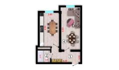 1-комн. квартира 43 м²  10/10 этаж | Жилой комплекс Ko'kcha-Oqtepa