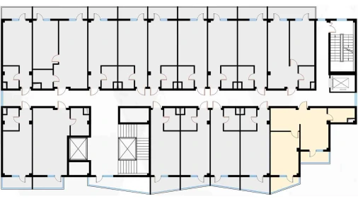 2-комнатная квартира 52.8 м²  6/7 этаж | Жилой комплекс Bochka Resort