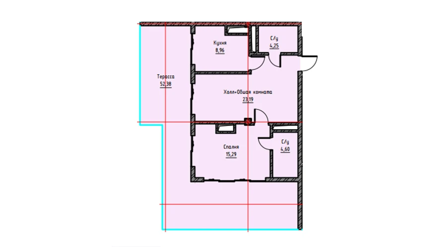 2-комнатная квартира 108.67 м²  17/17 этаж | Жилой комплекс UCHTEPA CITY