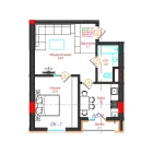 2-комн. квартира 46.6 м²  5/12 этаж | Жилой комплекс CHINARA PARK