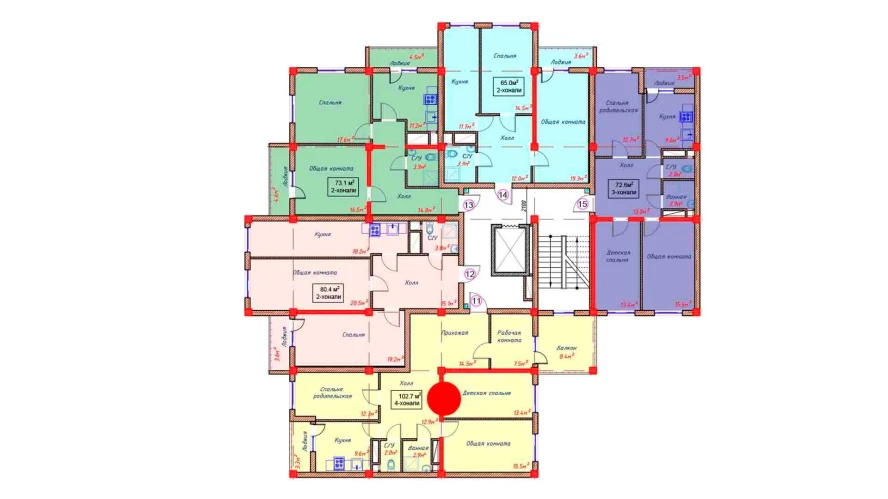 4-комн. квартира 102.7 м² 8/9 этаж | Жилой комплекс Orzular 4-комн. квартира 102.7 м² 8/9 этаж | Жилой комплекс Orzular