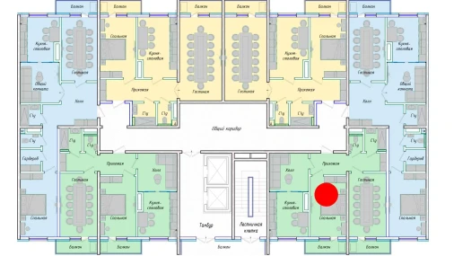 3-комнатная квартира 72.85 м²  8/12 этаж | Жилой комплекс SERGELI CITY