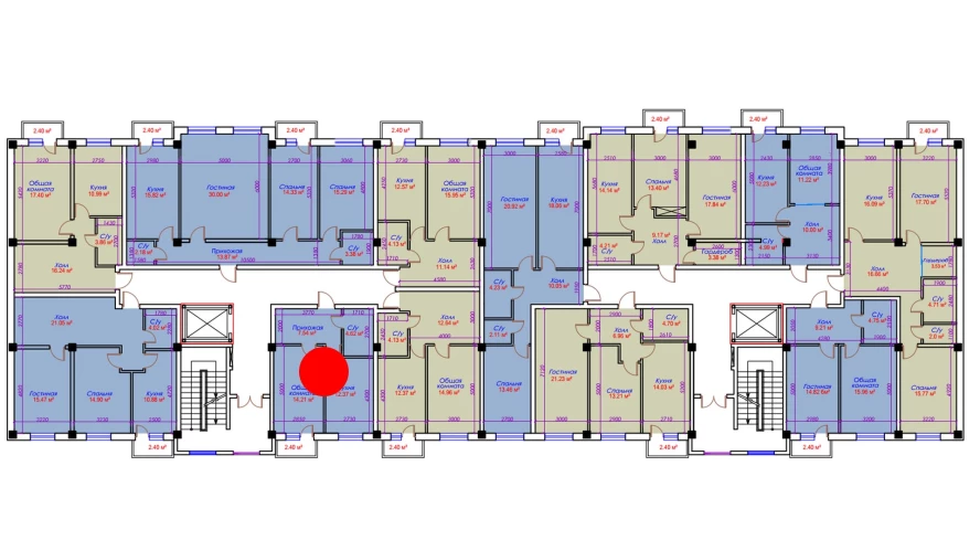 1-комн. квартира 41.14 м²  5/10 этаж | Жилой комплекс Ko'kcha-Oqtepa