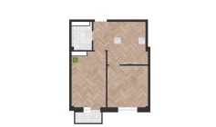 1-xonali xonadon 46.27 m²  7/10 qavat | Ko'kcha-Oqtepa Turar-joy majmuasi