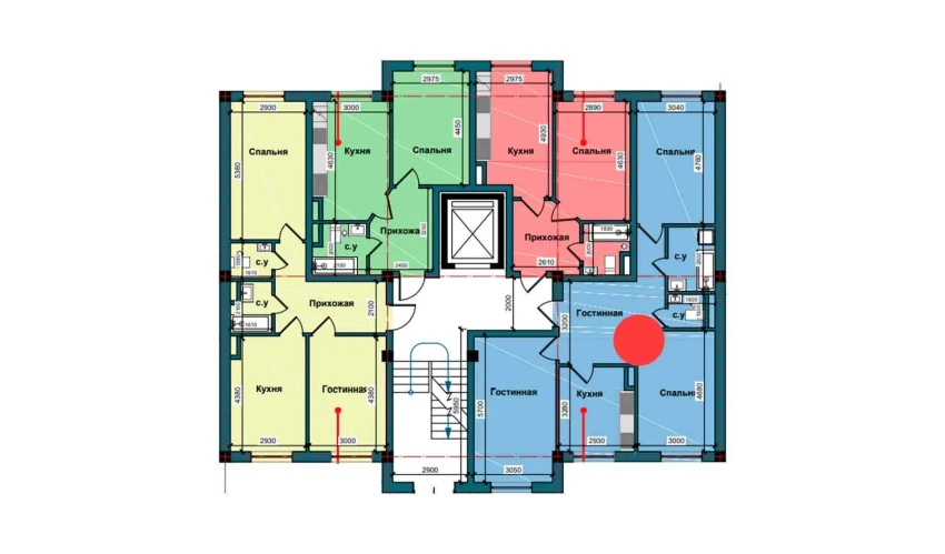 3-комнатная квартира 79.5 м²  2/9 этаж | Жилой комплекс NUR BARAKA