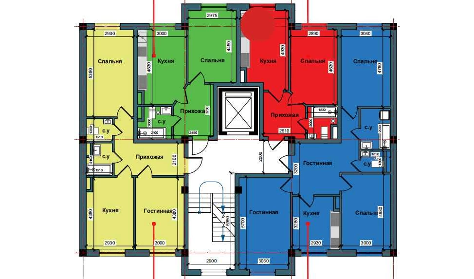 1-xonali xonadon 37.9 m²  2/9 qavat | NUR BARAKA Turar-joy majmuasi