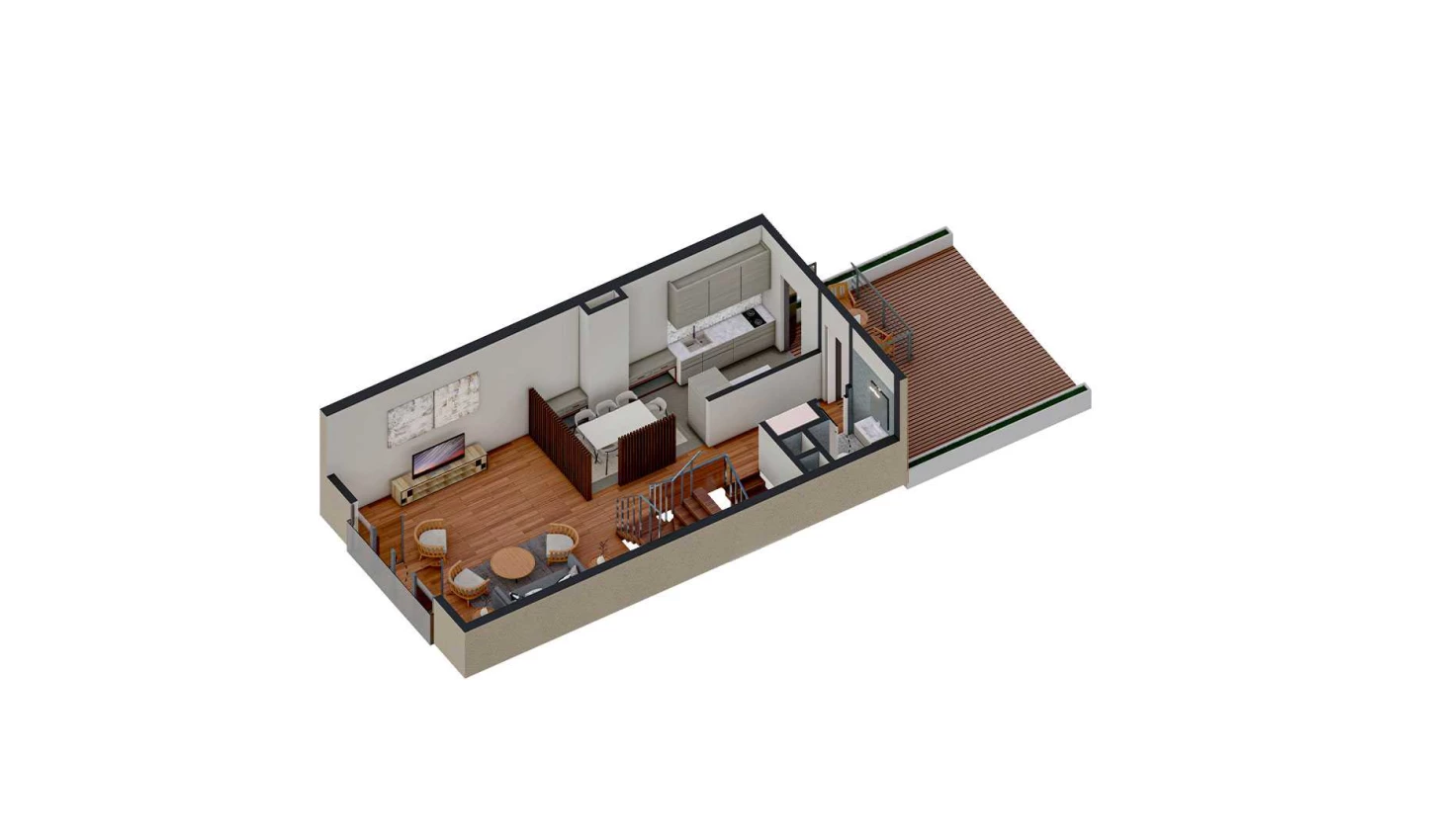 5-xonali xonadon 217.59 m²  1/1 qavat | TUSHLAR VODIYSI Turar-joy majmuasi