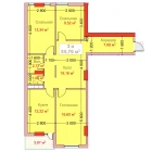 3-комн. квартира 85.76 м²  6/8 этаж | Жилой комплекс CAPITAL AVENUE