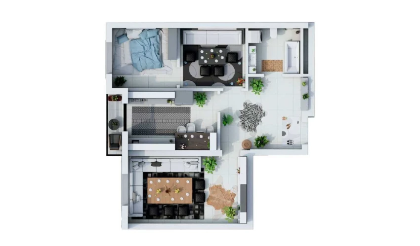 3-комнатная квартира 104.17 м²  5/9 этаж | Жилой комплекс UCHTEPA CITY