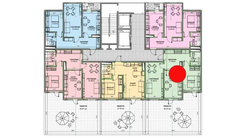 2-xonali xonadon 81.54 m²  2/16 qavat | BASHKENT Turar-joy majmuasi