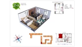 2-xonali xonadon 43.1 m²  9/9 qavat | Uchtepa Avenue Turar-joy majmuasi