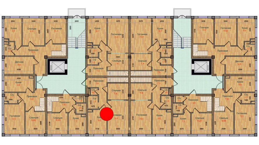 2-xonali xonadon 85.6 m²  1/6 qavat | MBG Turar-joy majmuasi