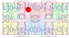 1-xonali xonadon 44.2 m²  4/8 qavat | STAR HOUSE RESIDENCE Turar-joy majmuasi