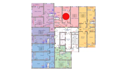 2-xonali xonadon 63.9 m²  12/16 qavat | TRINITY Turar-joy majmuasi
