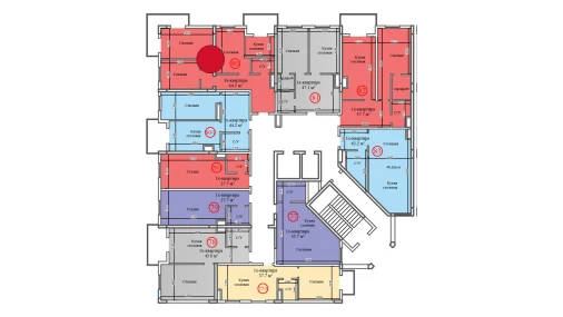 3-комнатная квартира 64.3 м²  14/14 этаж | Жилой комплекс Al-Barakat