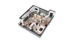 2-комн. квартира 60.35 м²  4/10 этаж | Жилой комплекс YANGIOBOD RESIDENCE