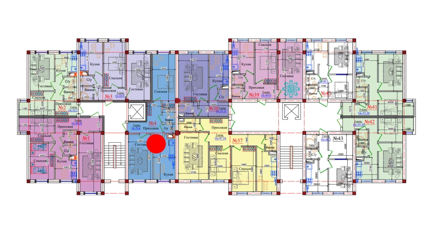 2-xonali xonadon 74.6 m²  1/9 qavat | ZAR ZAMONAVIY UYLAR Turar-joy majmuasi