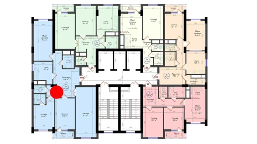 4-комнатная квартира 124.2 м²  11/23 этаж | Жилой комплекс Brilliant City