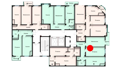 2-комнатная квартира 75.51 м²  4/12 этаж | Жилой комплекс SPUTNIK AVENUE