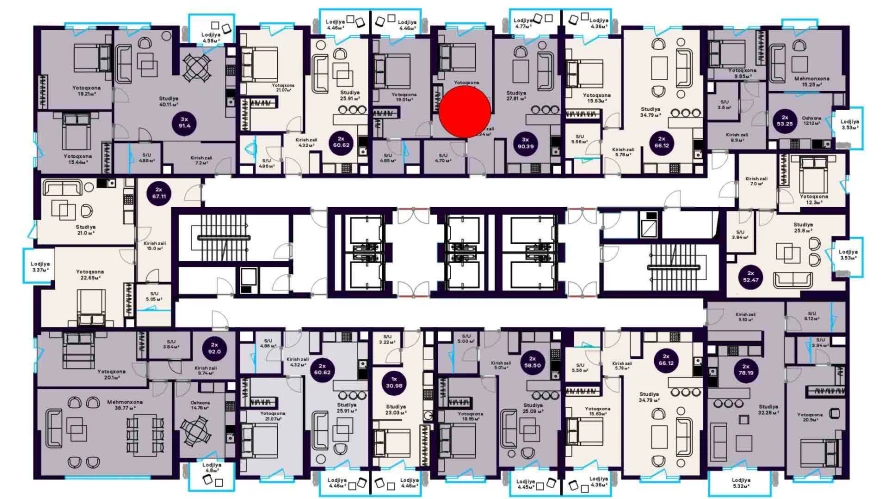 3-комн. квартира 90.39 м² 9/22 этаж | Жилой комплекс Central Avenue 3-комн. квартира 90.39 м² 9/22 этаж | Жилой комплекс Central Avenue