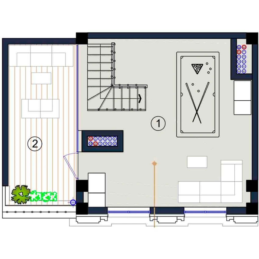 1-xonali xonadon 91.5 m²  9/9 qavat | FLORYA RESIDENCE Turar-joy majmuasi