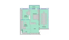 3-комн. квартира 75.44 м²  6/12 этаж | Жилой комплекс SERGELI CITY