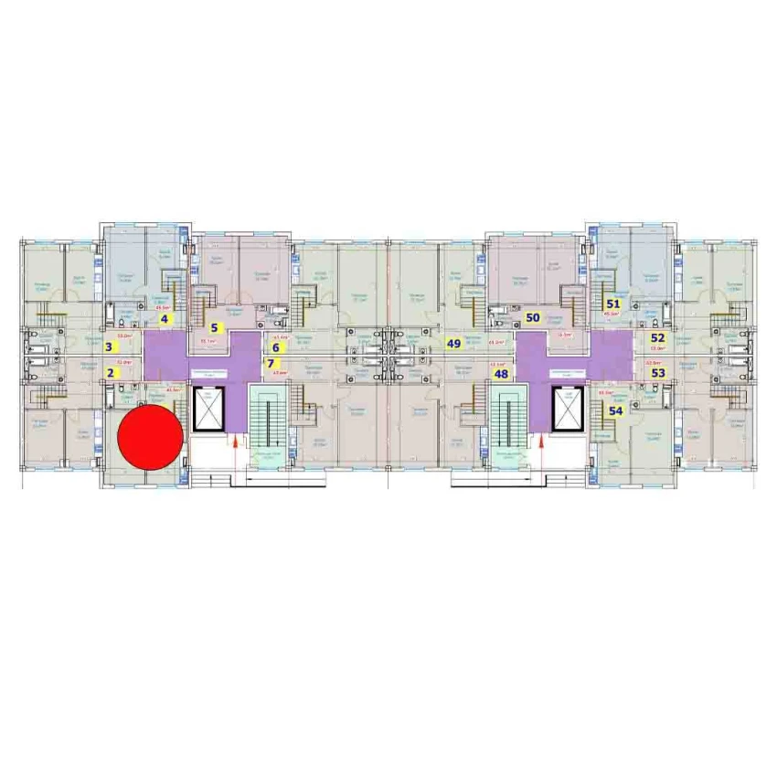 1-xonali xonadon 95.5 m²  1/9 qavat | YANGI AVLOD Turar-joy majmuasi