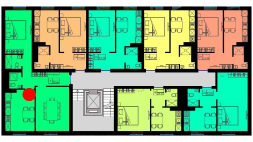 2-xonali xonadon 60 m²  2/8 qavat | Sohil Turar-joy majmuasi