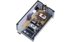 1-комн. квартира 28.32 м²  1/7 этаж | Жилой комплекс Bochka Resort