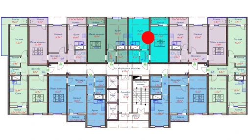 1-комнатная квартира 40.55 м²  4/16 этаж | Жилой комплекс TRINITY