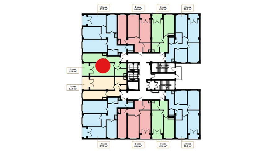 1-комн. квартира 52.96 м²  15/16 этаж | Жилой комплекс Musaffo