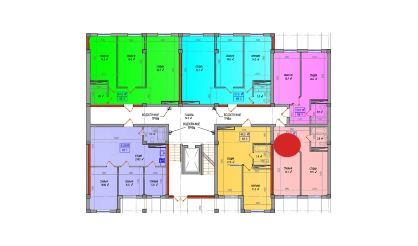 2-комнатная квартира 41.2 м²  1/9 этаж | Жилой комплекс Yuksalish Nurafshon