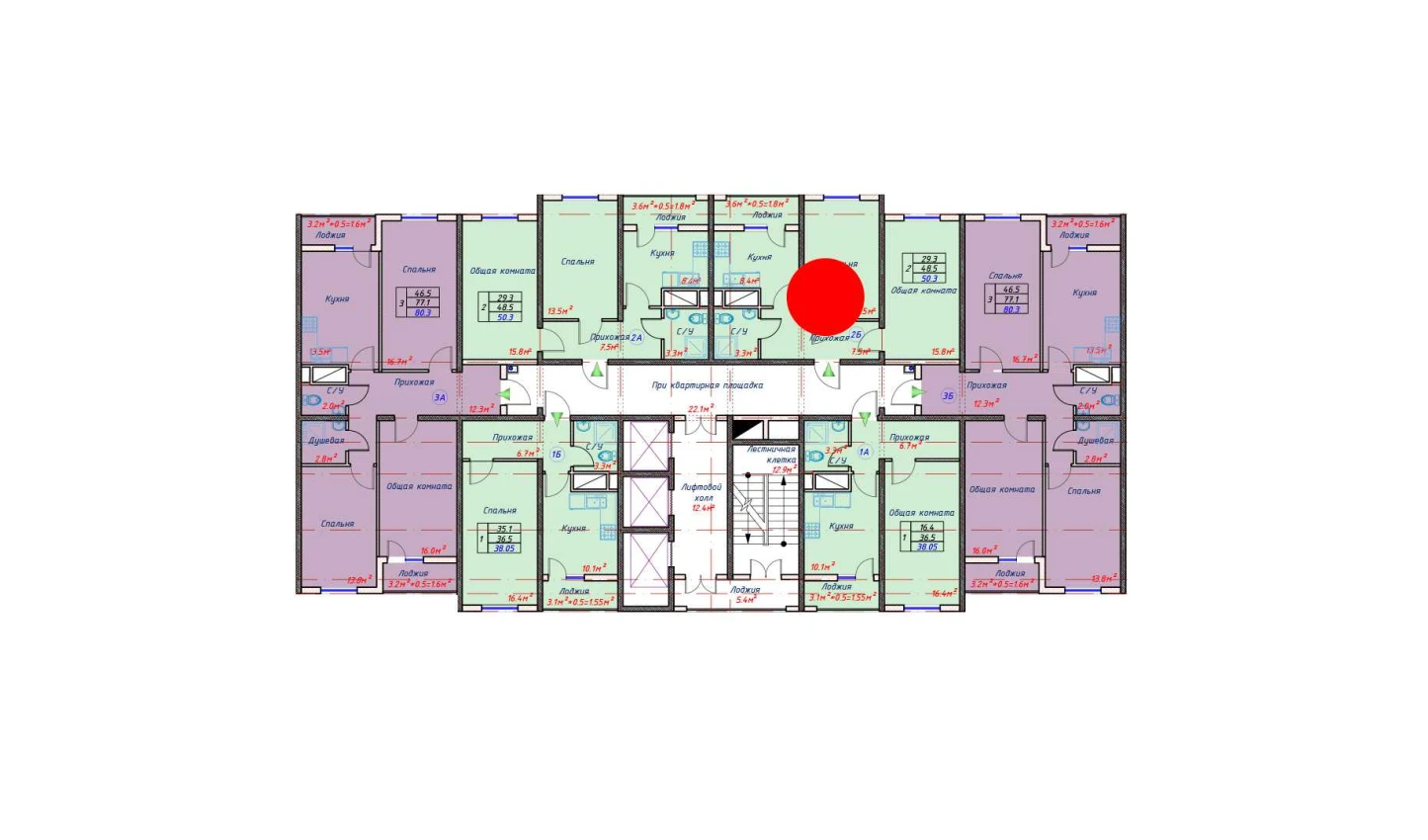 2-комн. квартира 50.3 м²  11/16 этаж | Жилой комплекс TRINITY