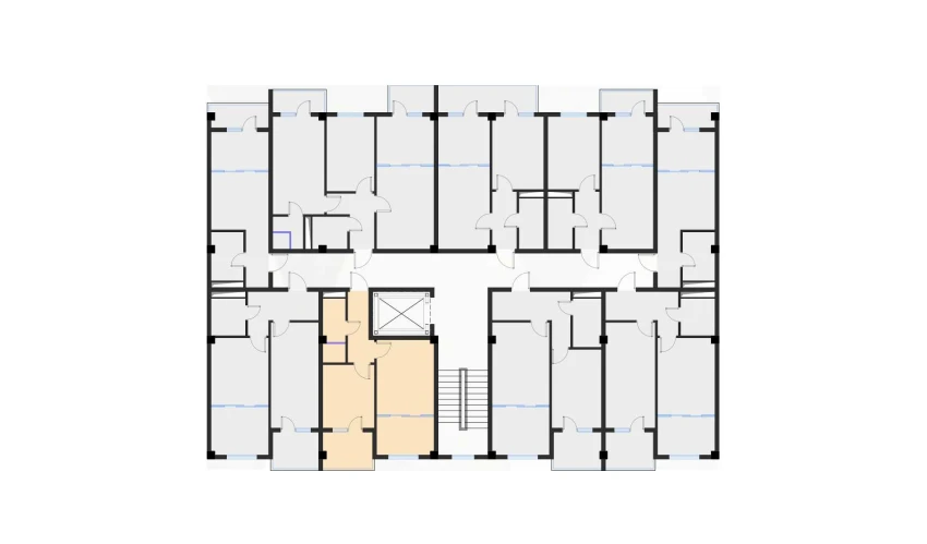 1-xonali xonadon 40.39 m²  2/7 qavat | Bochka Resort Turar-joy majmuasi