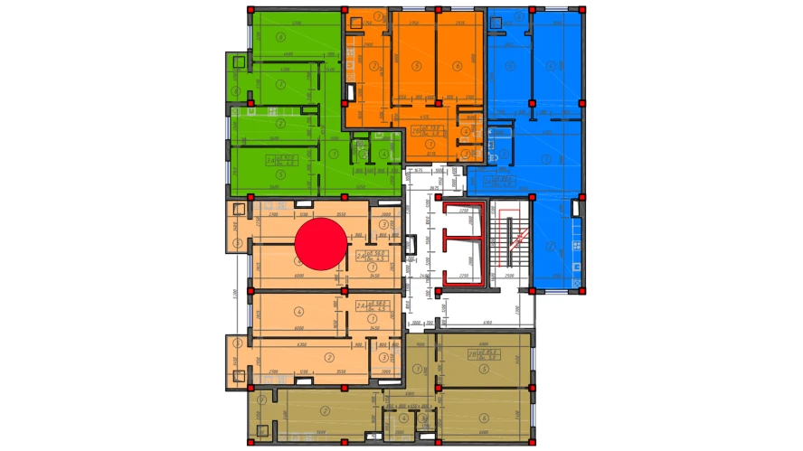 3-комн. квартира 56 м²  3/12 этаж | Жилой комплекс Sokin hayot