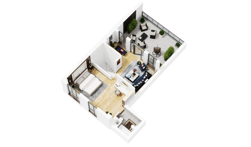 3-xonali xonadon 156.1 m²  16/16 qavat | Musaffo Turar-joy majmuasi