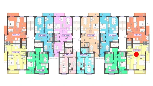 2-xonali xonadon 67.22 m²  3/7 qavat | O'ZBEGIM Turar-joy majmuasi