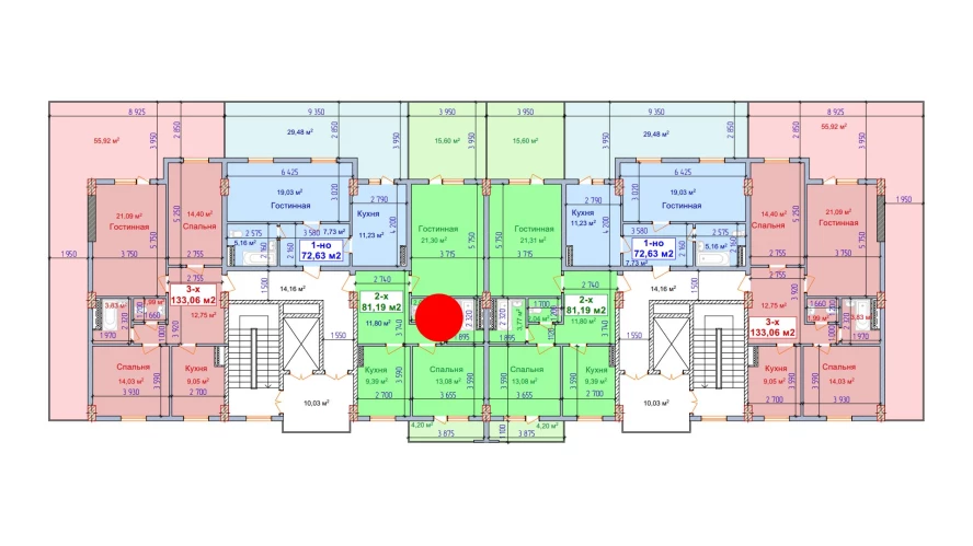 2-комн. квартира 81.19 м²  2/9 этаж | Жилой комплекс SHAYX-UL OLAM