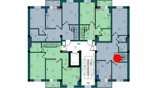 2-xonali xonadon 129 m²  7/7 qavat | Bristol Turar-joy majmuasi
