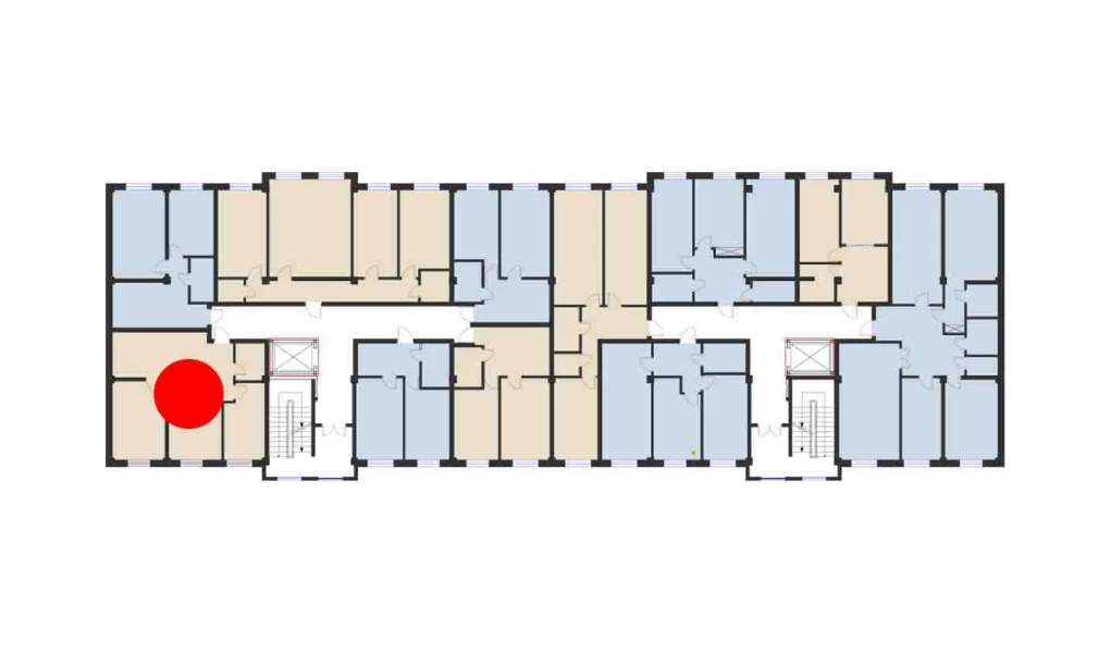 2-xonali xonadon 68.72 m²  10/10 qavat | Ko'kcha Oqtepa Turar-joy majmuasi