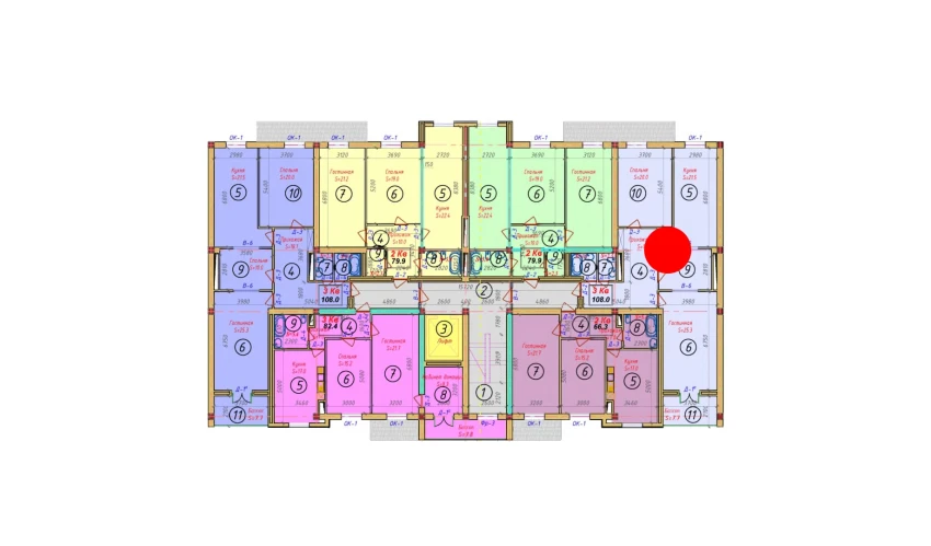 3-xonali xonadon 114.4 m²  9/9 qavat | SAMARQAND CITY Turar-joy majmuasi