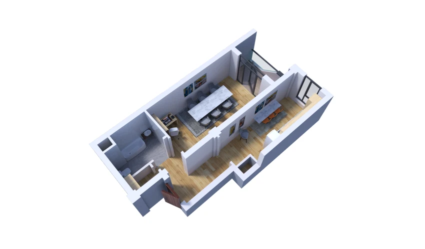 1-xonali xonadon 53 m²  4/16 qavat | Musaffo Turar-joy majmuasi