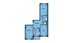 3-комн. квартира 83 м²  8/9 этаж | Жилой комплекс NUR BARAKA