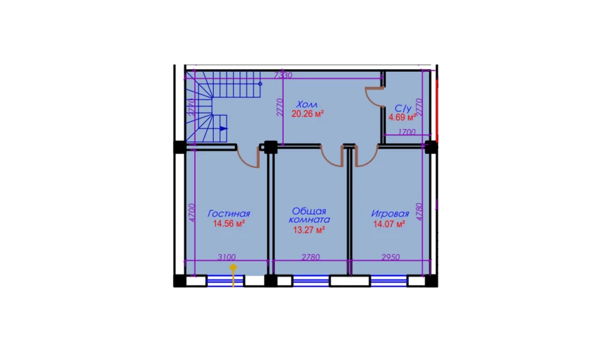 3-комн. квартира 66.85 м²  0/10 этаж | Жилой комплекс Ko'kcha-Oqtepa