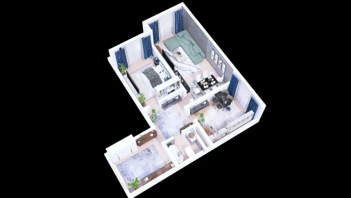3-комнатная квартира 85.88 м²  4/10 этаж | Жилой комплекс Star House Andijon