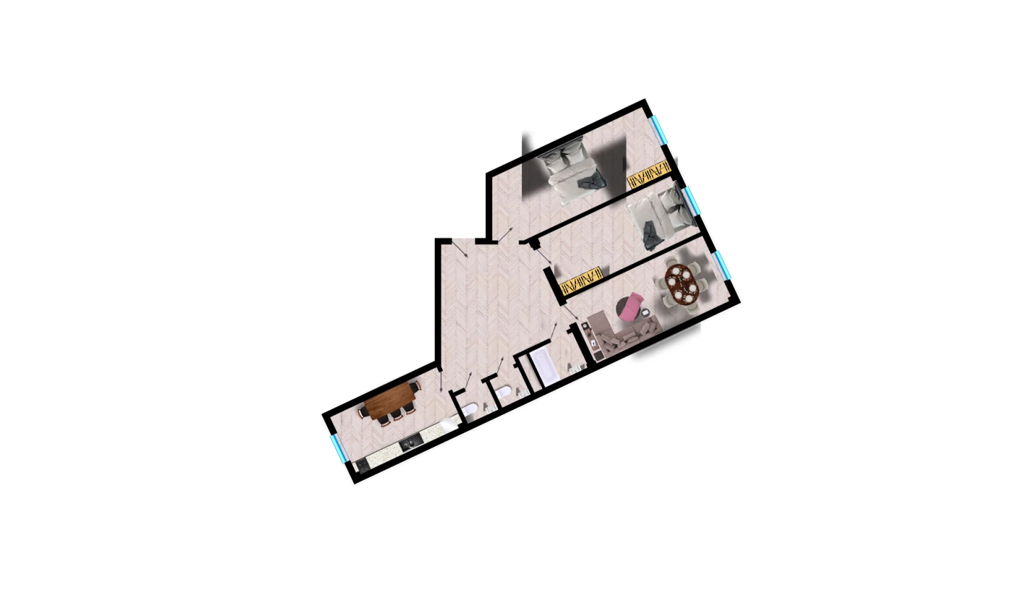 3-комн. квартира 105 м²  10/10 этаж | Жилой комплекс Ko'kcha-Oqtepa
