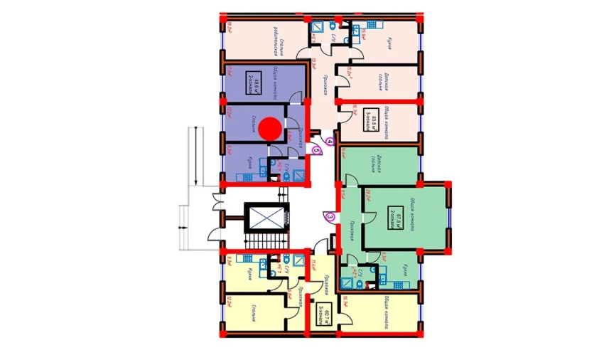 2-xonali xonadon 54.7 m²  9/10 qavat | Turon Turar-joy majmuasi