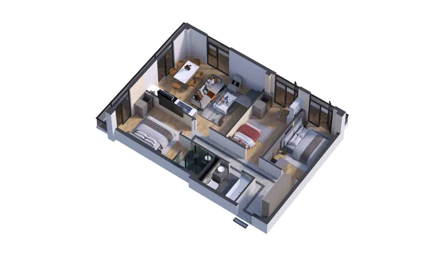 4-комн. квартира 178.05 м²  7/7 этаж | Жилой комплекс Bochka Resort
